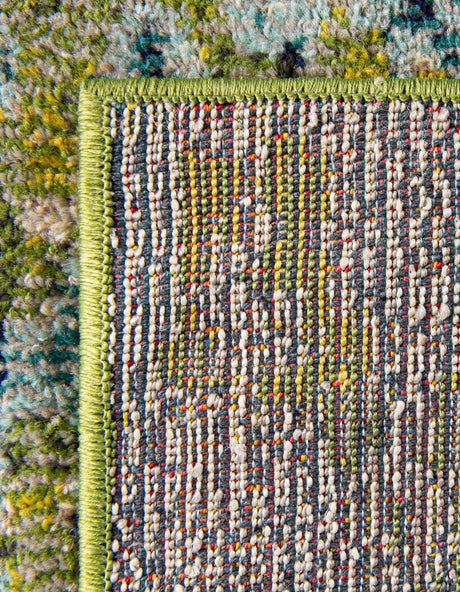 Blue 6' 1 x 9' Estrella Rectangle Area Rug 100% Polypropylene Non-Shedding Stain Resistant Carpet Colorful Modern Abstract Design Easy Clean for Home Decor for Sale at Rug Engine