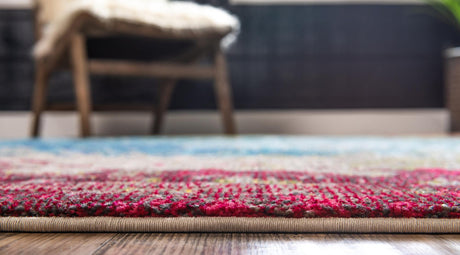 Blue 3' 3 x 5' 3 Estrella Rectangle Area Rug 100% Polypropylene Non-Shedding Stain Resistant Carpet Colorful Modern Abstract Design Easy Clean for Home Decor for Sale at Rug Engine