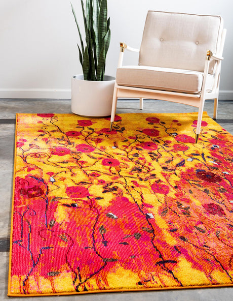 Yellow 10' 6 x 16' 5 Estrella Rectangle Area Rug 100% Polypropylene Non-Shedding Stain Resistant Carpet Colorful Modern Abstract Design Easy Clean for Home Decor for Sale at Rug Engine