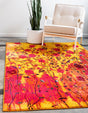 Yellow 10' 6 x 16' 5 Estrella Rectangle Area Rug 100% Polypropylene Non-Shedding Stain Resistant Carpet Colorful Modern Abstract Design Easy Clean for Home Decor for Sale at Rug Engine