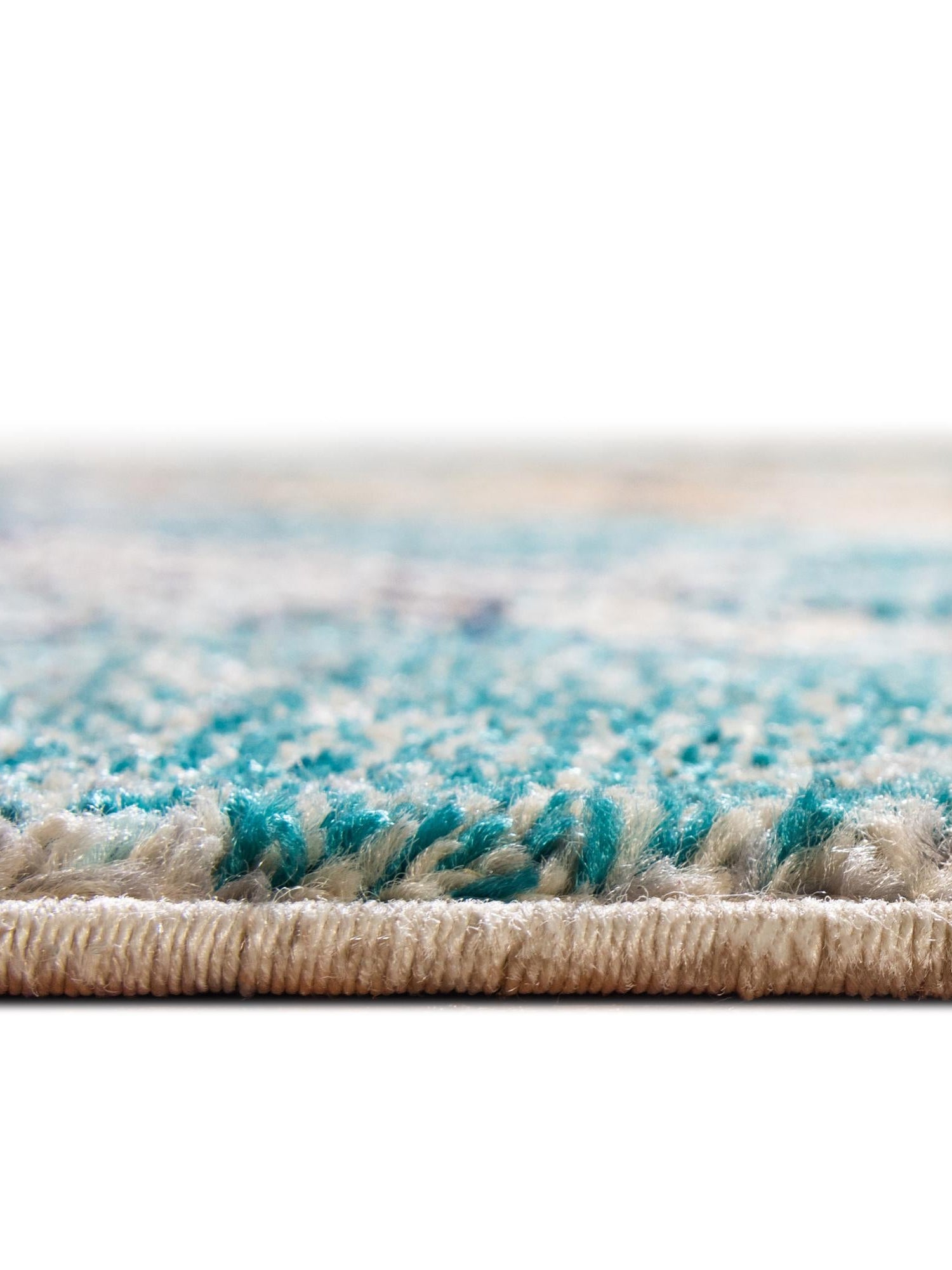 Beige 8' x 8' Estrella Round Area Rug 100% Polypropylene Non-Shedding Stain Resistant Carpet Colorful Modern Abstract Design Easy Clean for Home Decor for Sale at Rug Engine