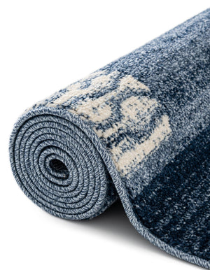 Light Blue 4' 1 x 4' 1 Del Mar Round Area Rug 100% Polypropylene Easy Clean Stain Resistant Vivid Modern Carpet Mat for Home Decor Interior Designing for Sale at Rug Engine