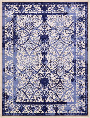 Ivory and Blue 10' x 13' 1 La Jolla Rectangle Rug