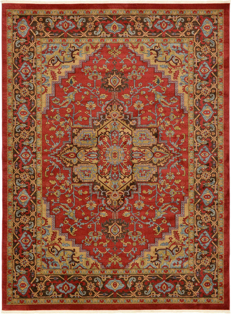 Red 10' x 13' 1 Sahand Rectangle Area Rug Affordable Easy Clean Traditional Design Durable Carpet for Home Interior Design Living Room Dining Office for Sale at Rug Engine
