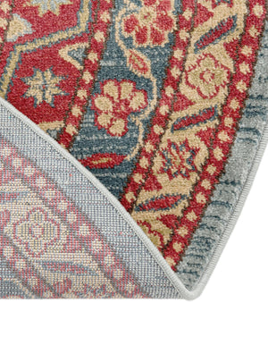 Light Blue 6' 1 x 6' 1 Sahand Round Area Rug Affordable Easy Clean Traditional Design Durable Carpet for Home Interior Design Living Room Dining Office for Sale at Rug Engine