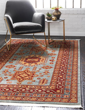 Light Blue 3' 1 x 5' 3 Sahand Rectangle Area Rug Affordable Easy Clean Traditional Design Durable Carpet for Home Interior Design Living Room Dining Office for Sale at Rug Engine