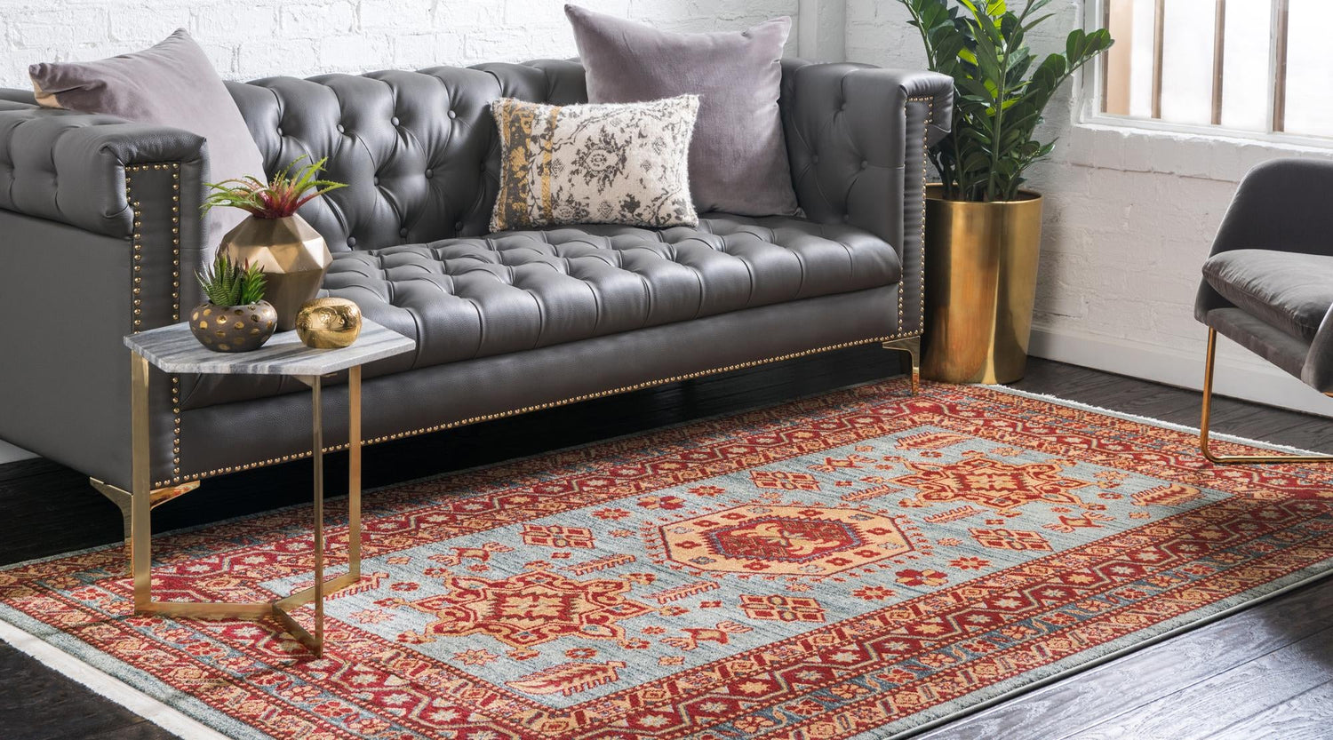 Light Blue 3' 1 x 5' 3 Sahand Rectangle Area Rug Affordable Easy Clean Traditional Design Durable Carpet for Home Interior Design Living Room Dining Office for Sale at Rug Engine
