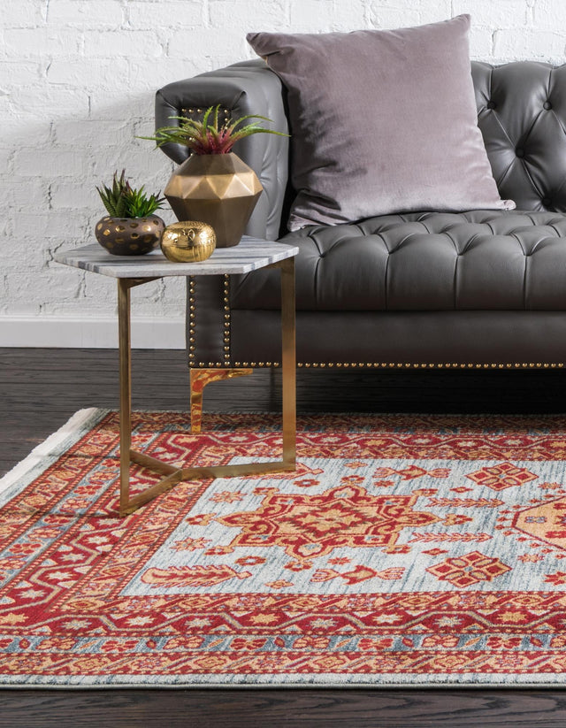 Light Blue 3' 1 x 5' 3 Sahand Rectangle Area Rug Affordable Easy Clean Traditional Design Durable Carpet for Home Interior Design Living Room Dining Office for Sale at Rug Engine
