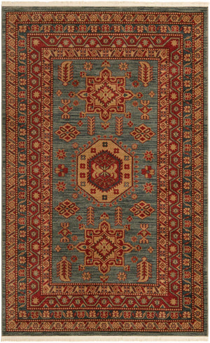 Light Blue 5' 1 x 8' Sahand Rectangle Area Rug Affordable Easy Clean Traditional Design Durable Carpet for Home Interior Design Living Room Dining Office for Sale at Rug Engine