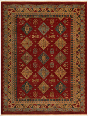 Red 9' x 12' Sahand Rectangle Area Rug