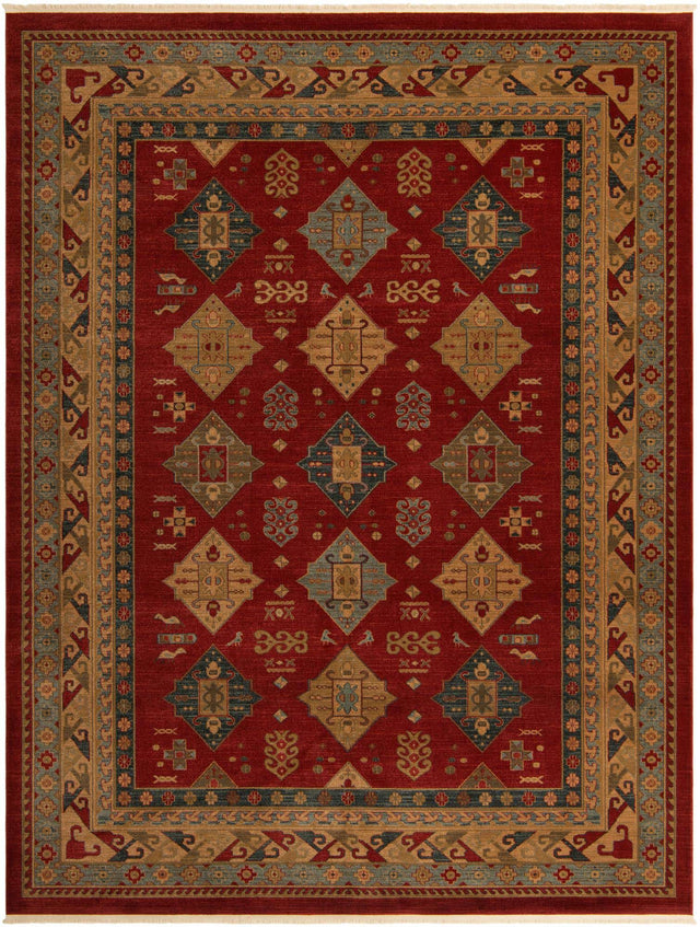 Red 9' x 12' Sahand Rectangle Area Rug