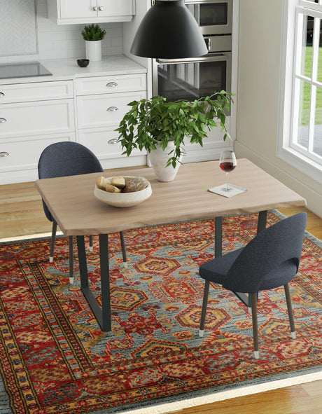 Light Blue 4' 1 x 4' 1 Sahand Square Area Rug Affordable Easy Clean Traditional Design Durable Carpet for Home Interior Design Living Room Dining Office for Sale at Rug Engine