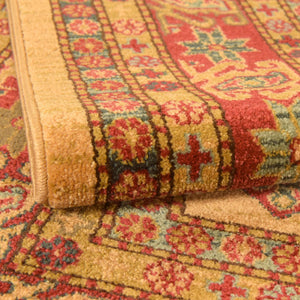 Beige 5' 1 x 8' Sahand Rectangle Area Rug Affordable Easy Clean Traditional Design Durable Carpet for Home Interior Design Living Room Dining Office for Sale at Rug Engine