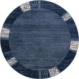 Light Blue 7' 10 x 7' 10 Del Mar Round Area Rug 100% Polypropylene Easy Clean Stain Resistant Vivid Modern Carpet Mat for Home Decor Interior Designing for Sale at Rug Engine