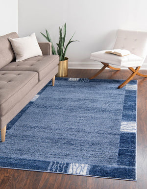 Light Blue 9' x 12' Del Mar Rectangle Area Rug 100% Polypropylene Easy Clean Stain Resistant Vivid Modern Carpet Mat for Home Decor Interior Designing for Sale at Rug Engine