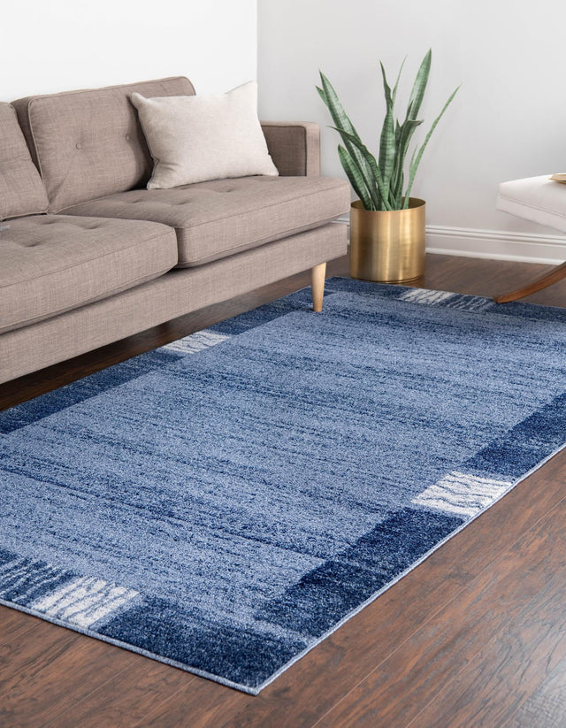 Light Blue 4' 1 x 6' 1 Del Mar Rectangle Area Rug 100% Polypropylene Easy Clean Stain Resistant Vivid Modern Carpet Mat for Home Decor Interior Designing for Sale at Rug Engine