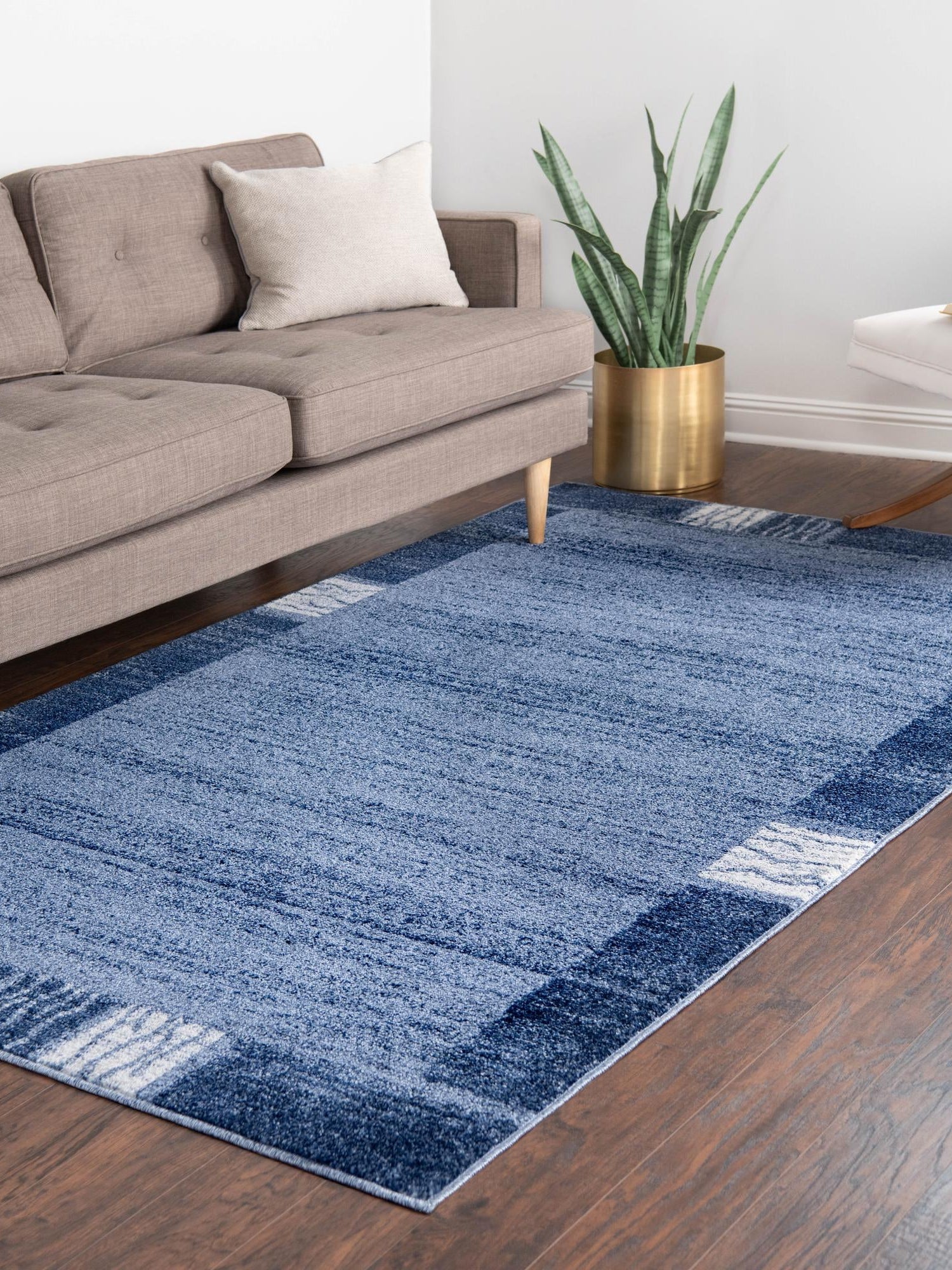 Light Blue 9' x 12' Del Mar Rectangle Area Rug 100% Polypropylene Easy Clean Stain Resistant Vivid Modern Carpet Mat for Home Decor Interior Designing for Sale at Rug Engine