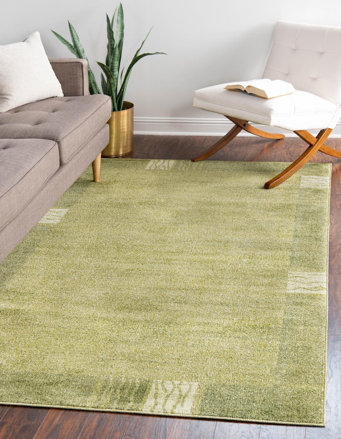 Light Green 7' 10 x 11' Del Mar Rectangle Area Rug 100% Polypropylene Easy Clean Stain Resistant Vivid Modern Carpet Mat for Home Decor Interior Designing for Sale at Rug Engine