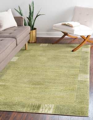 Light Green 7' 1 x 10' Del Mar Rectangle Area Rug 100% Polypropylene Easy Clean Stain Resistant Vivid Modern Carpet Mat for Home Decor Interior Designing for Sale at Rug Engine