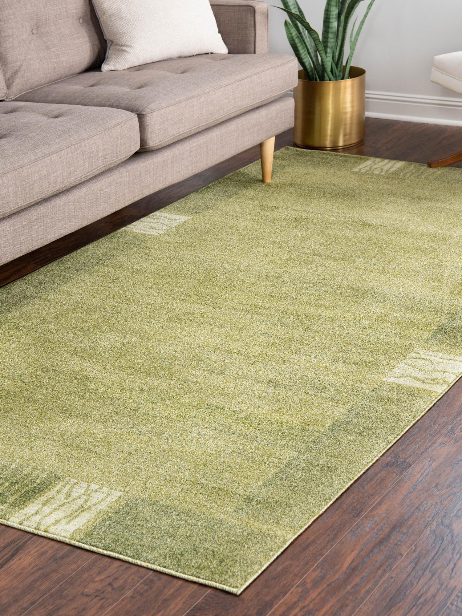 Light Green 3' 1 x 5' 3 Del Mar Rectangle Area Rug 100% Polypropylene Easy Clean Stain Resistant Vivid Modern Carpet Mat for Home Decor Interior Designing for Sale at Rug Engine