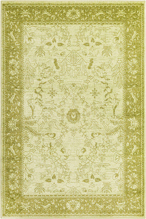 Light Green 6' 1 x 9' La Jolla Rectangle Area Rug 100% Polypropylene Traditional Pattern Easy Clean Carpet for Living, Dining, Bedroom, Office for Sale at Rug Engine