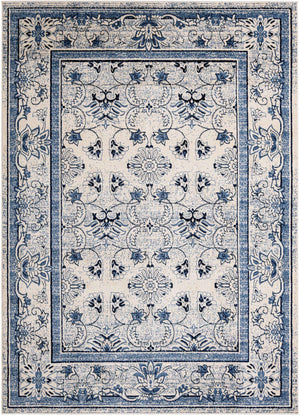 Ivory Blue 8' x 11' La Jolla Rectangle Rug