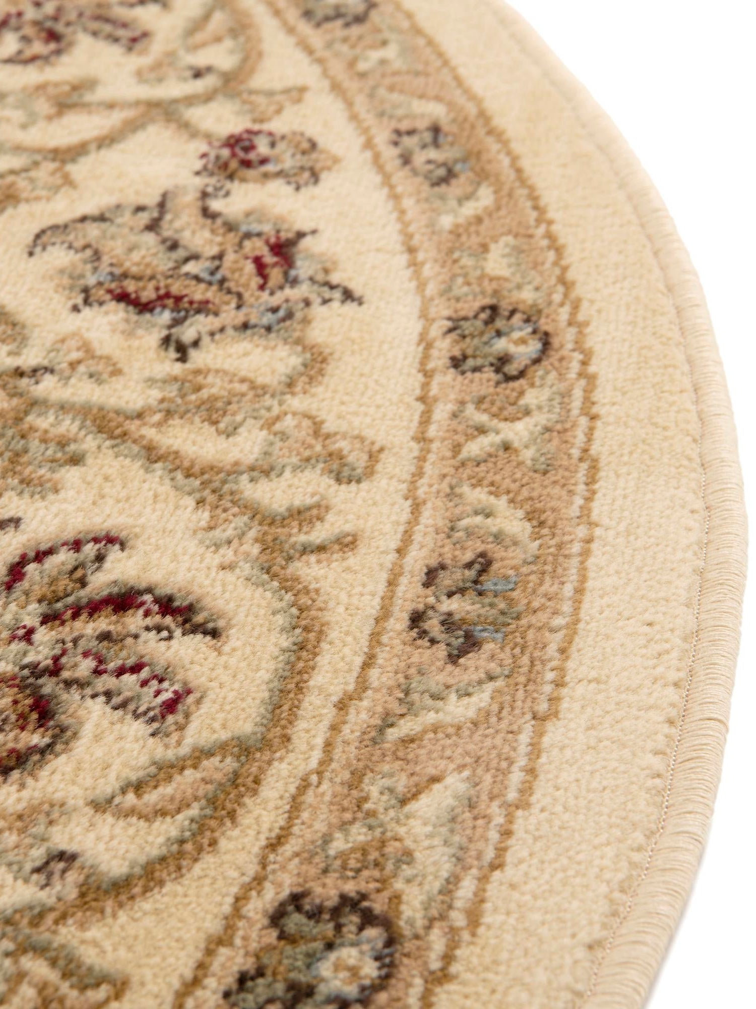 Cream 7' 10 x 7' 10 Voyage Round Area Rug