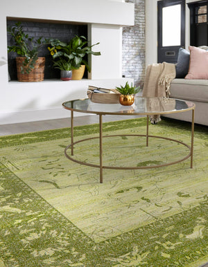 Light Green 10' x 10' La Jolla Square Area Rug 100% Polypropylene Traditional Pattern Easy Clean Carpet for Living, Dining, Bedroom, Office for Sale at Rug Engine