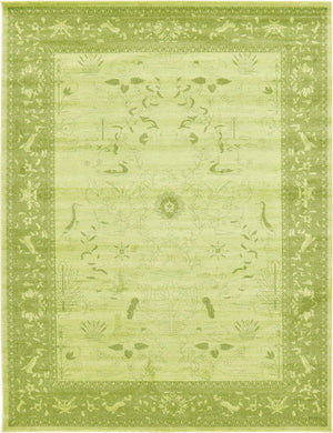 Light Green 10' x 13' 1 La Jolla Rectangle Area Rug 100% Polypropylene Traditional Pattern Easy Clean Carpet for Living, Dining, Bedroom, Office for Sale at Rug Engine