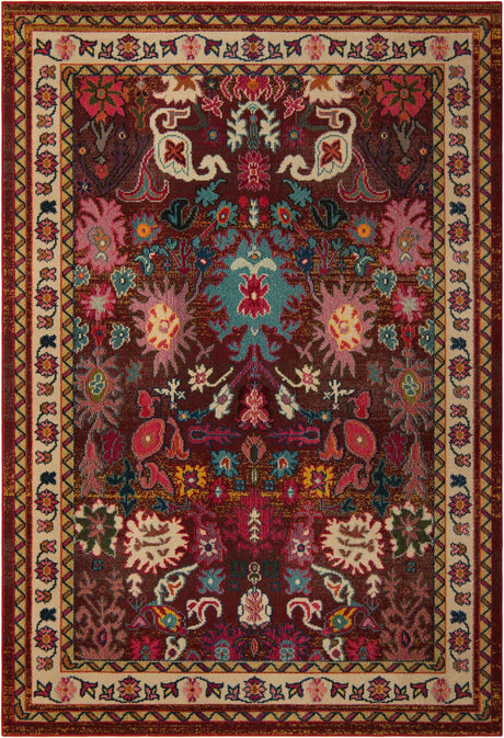 Multicolor 7' 1 x 10' Medici Rectangle Area Rug 100% Polypropylene Traditional Vintage Classic Carpet for Home Interior Design Decor for Sale at Rug Engine