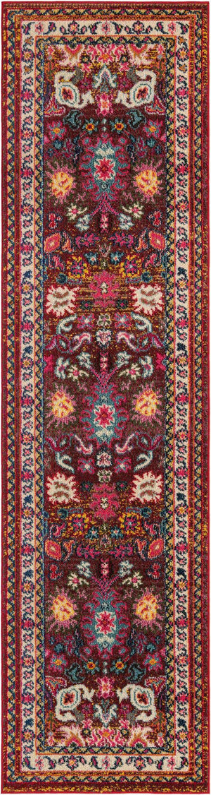 Multicolor 3' x 10' Medici Runner Rug