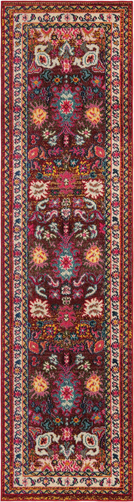 Multicolor 2' 7 x 10' Medici Runner Area Rug 100% Polypropylene Traditional Vintage Classic Carpet for Home Interior Design Decor for Sale at Rug Engine