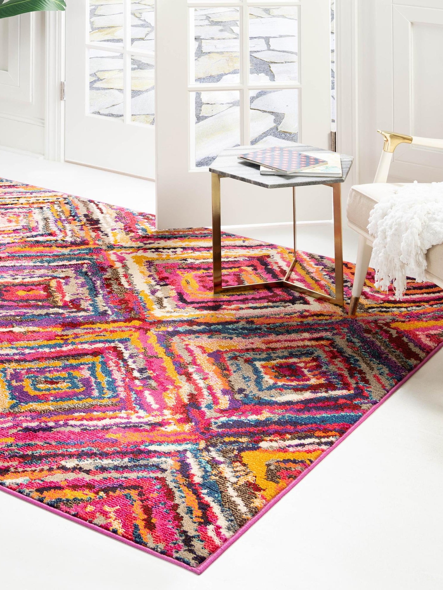 Multicolor 10' 6 x 16' 5 Estrella Rectangle Area Rug 100% Polypropylene Non-Shedding Stain Resistant Carpet Colorful Modern Abstract Design Easy Clean for Home Decor for Sale at Rug Engine