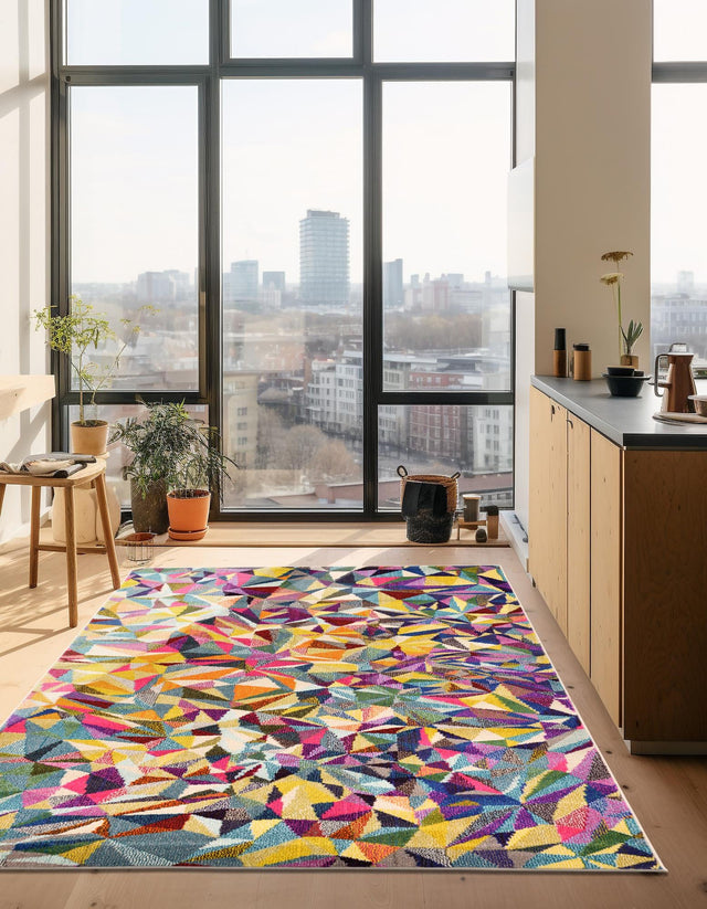 Multicolor 7' 1 x 10' Estrella Rectangle Rug