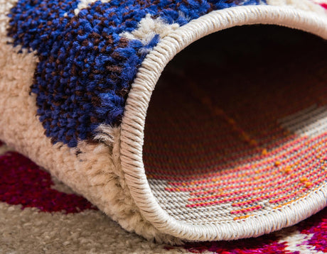 Beige 8' x 11' Estrella Rectangle Area Rug 100% Polypropylene Non-Shedding Stain Resistant Carpet Colorful Modern Abstract Design Easy Clean for Home Decor for Sale at Rug Engine