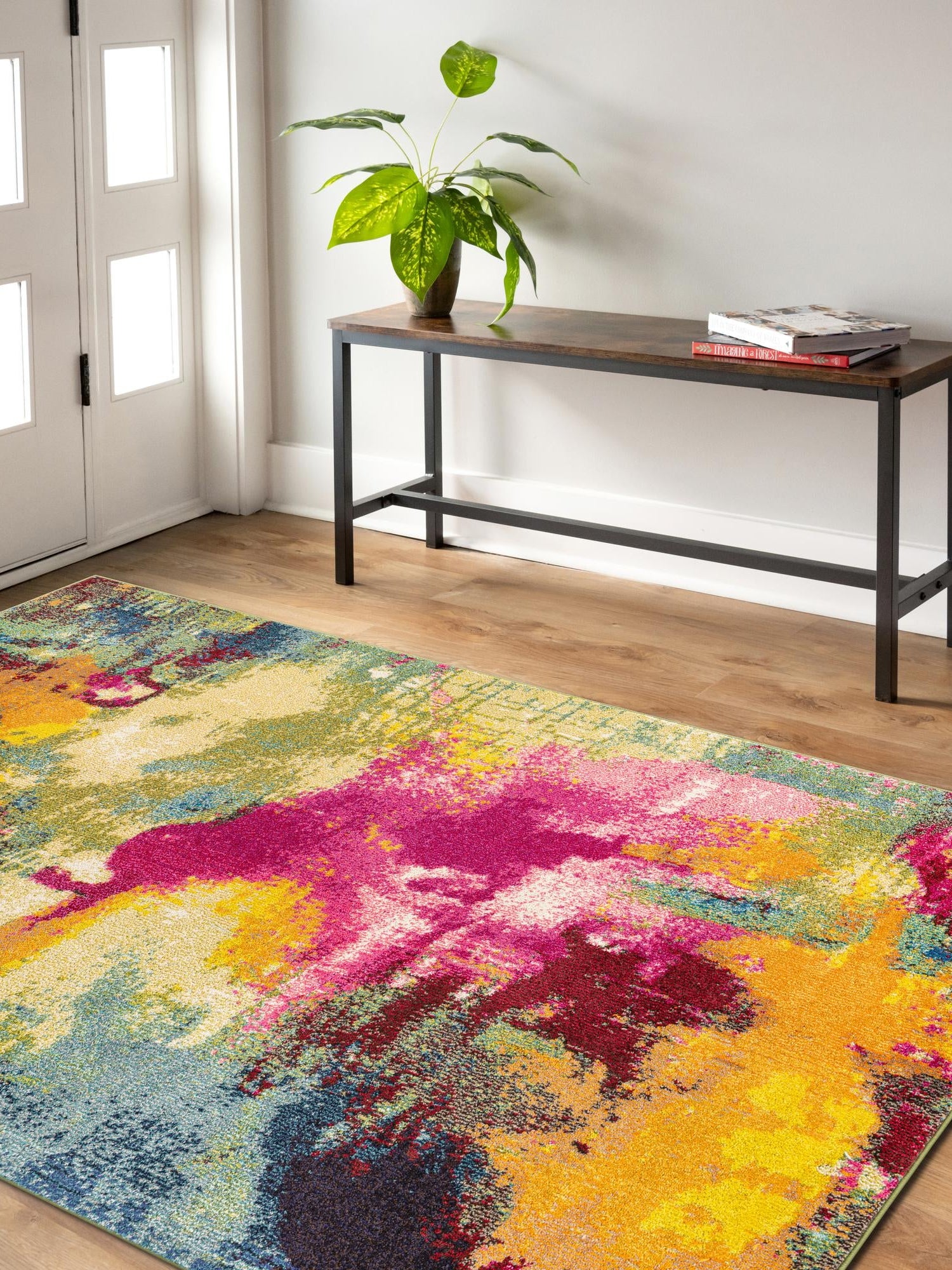 Multicolor 3' 3 x 5' 3 Estrella Rectangle Area Rug 100% Polypropylene Non-Shedding Stain Resistant Carpet Colorful Modern Abstract Design Easy Clean for Home Decor for Sale at Rug Engine