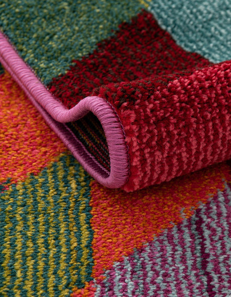 Multicolor 2' 7 x 10' Estrella Runner Area Rug 100% Polypropylene Non-Shedding Stain Resistant Carpet Colorful Modern Abstract Design Easy Clean for Home Decor for Sale at Rug Engine