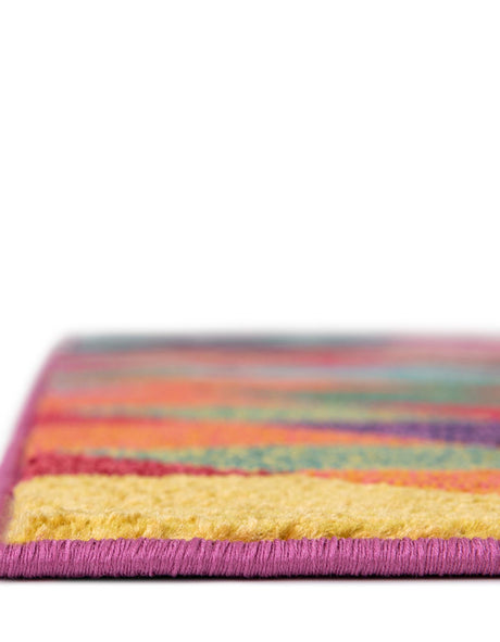 Multicolor 2' 7 x 10' Estrella Runner Area Rug 100% Polypropylene Non-Shedding Stain Resistant Carpet Colorful Modern Abstract Design Easy Clean for Home Decor for Sale at Rug Engine