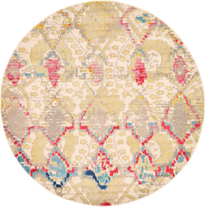 Beige 8' x 8' Sedona Round Area Rug
