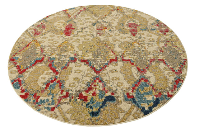Beige 6' 1 x 6' 1 Sedona Round Area Rug