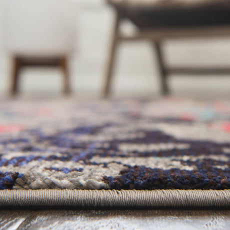 Navy Blue 6' 1 x 6' 1 Sedona Round Area Rug Durable Long Lasting Carpet for Living Rooms, Kitchen, Bedrooms, Office Space, Dorms for Sale at Rug Engine