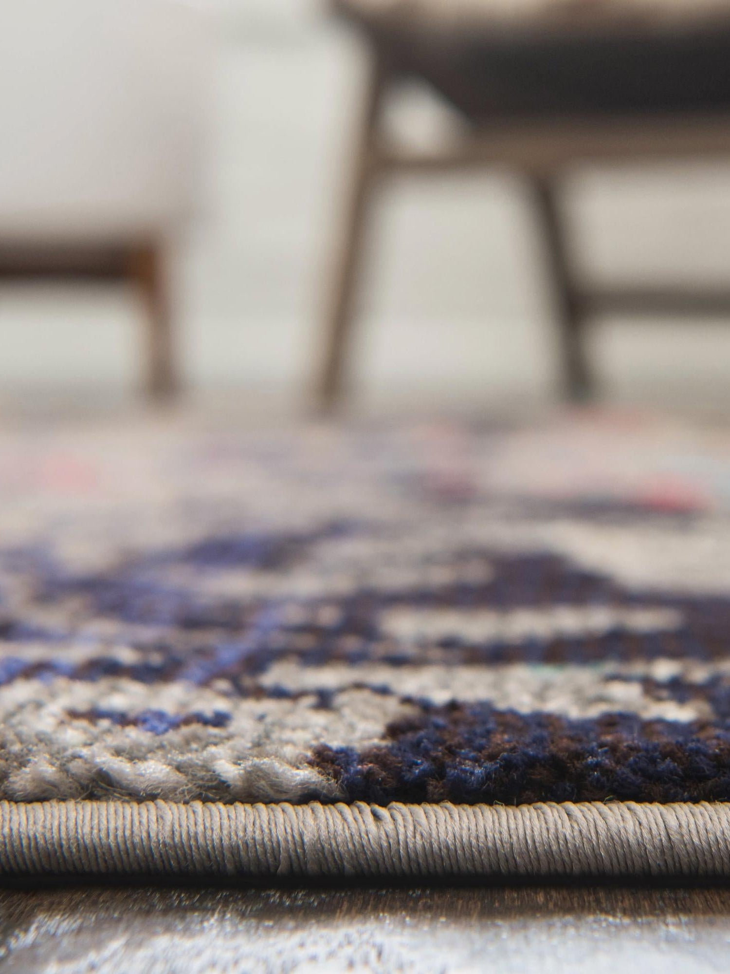 Navy Blue 8' x 8' Sedona Round Area Rug