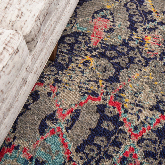 Navy Blue 6' 1 x 6' 1 Sedona Round Area Rug