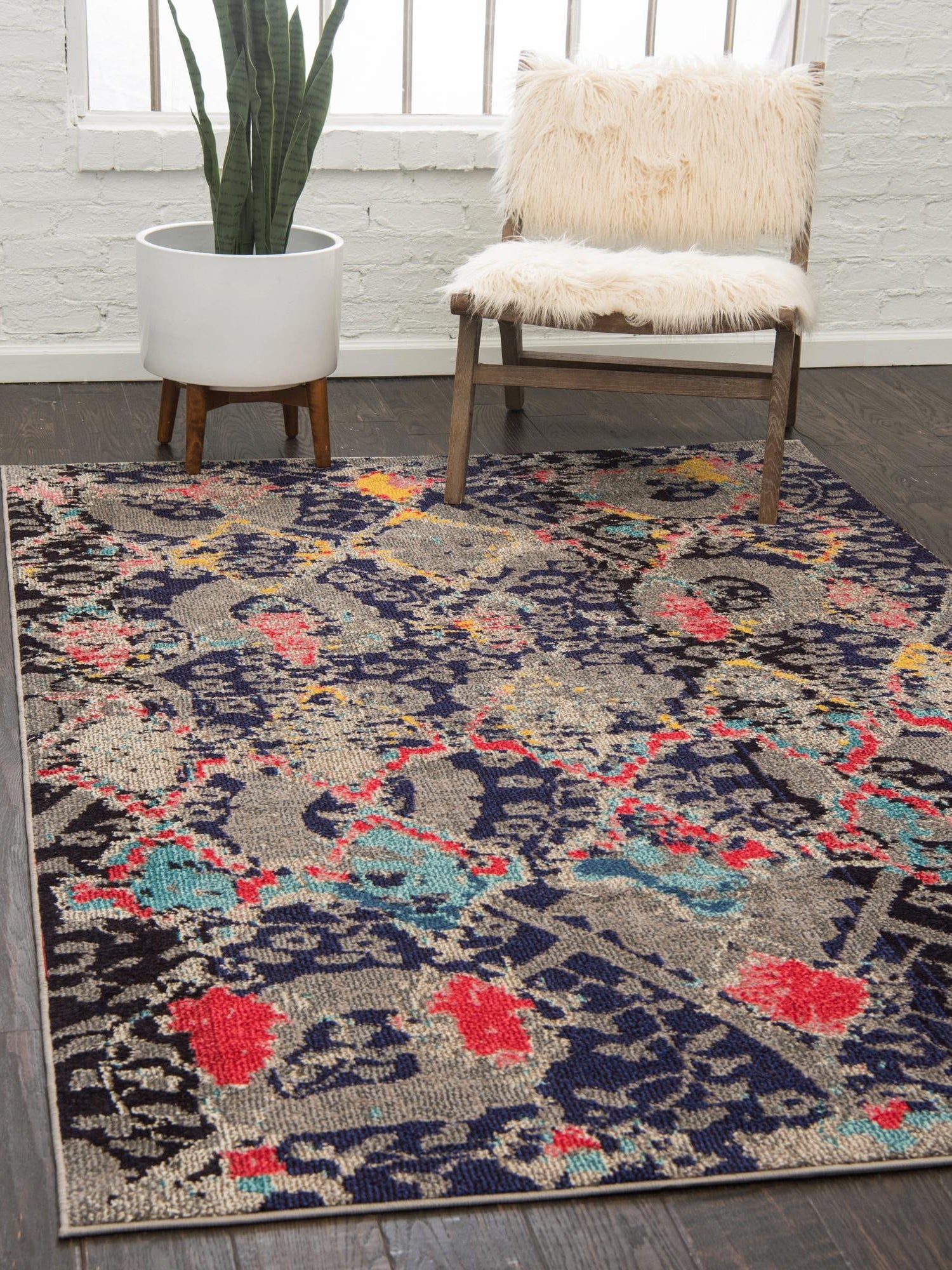 Navy Blue 3' 3 x 5' 3 Sedona Rectangle Area Rug