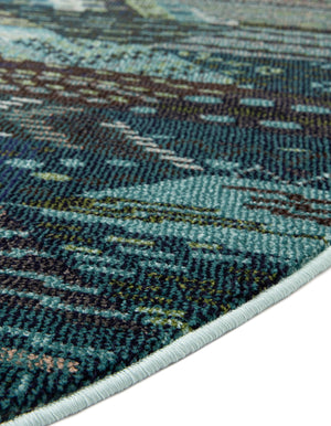 Blue 8' x 8' Sedona Round Area Rug