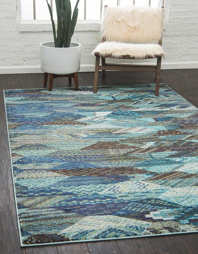 Blue 5' 1 x 8' Sedona Rectangle Area Rug
