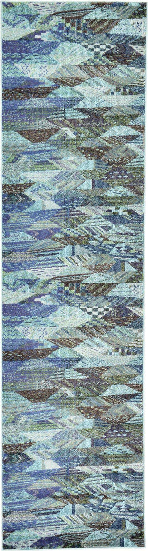 Blue 2' 7 x 10' Sedona Runner Area Rug