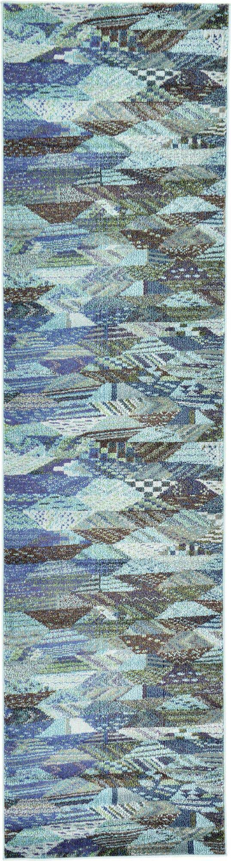 Blue 2' 7 x 10' Sedona Runner Area Rug