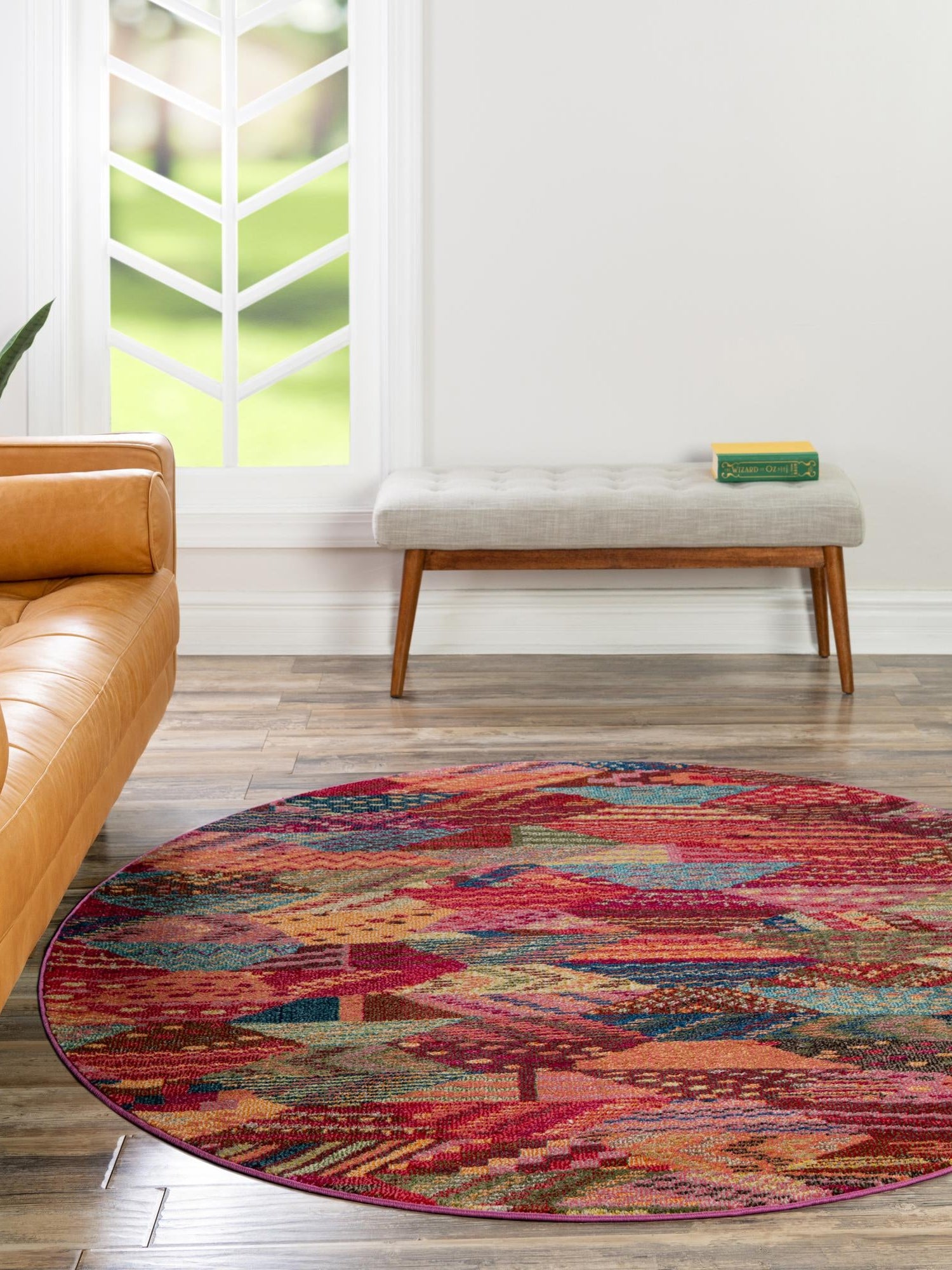 Multicolor 3' 3 x 3' 3 Sedona Round Area Rug