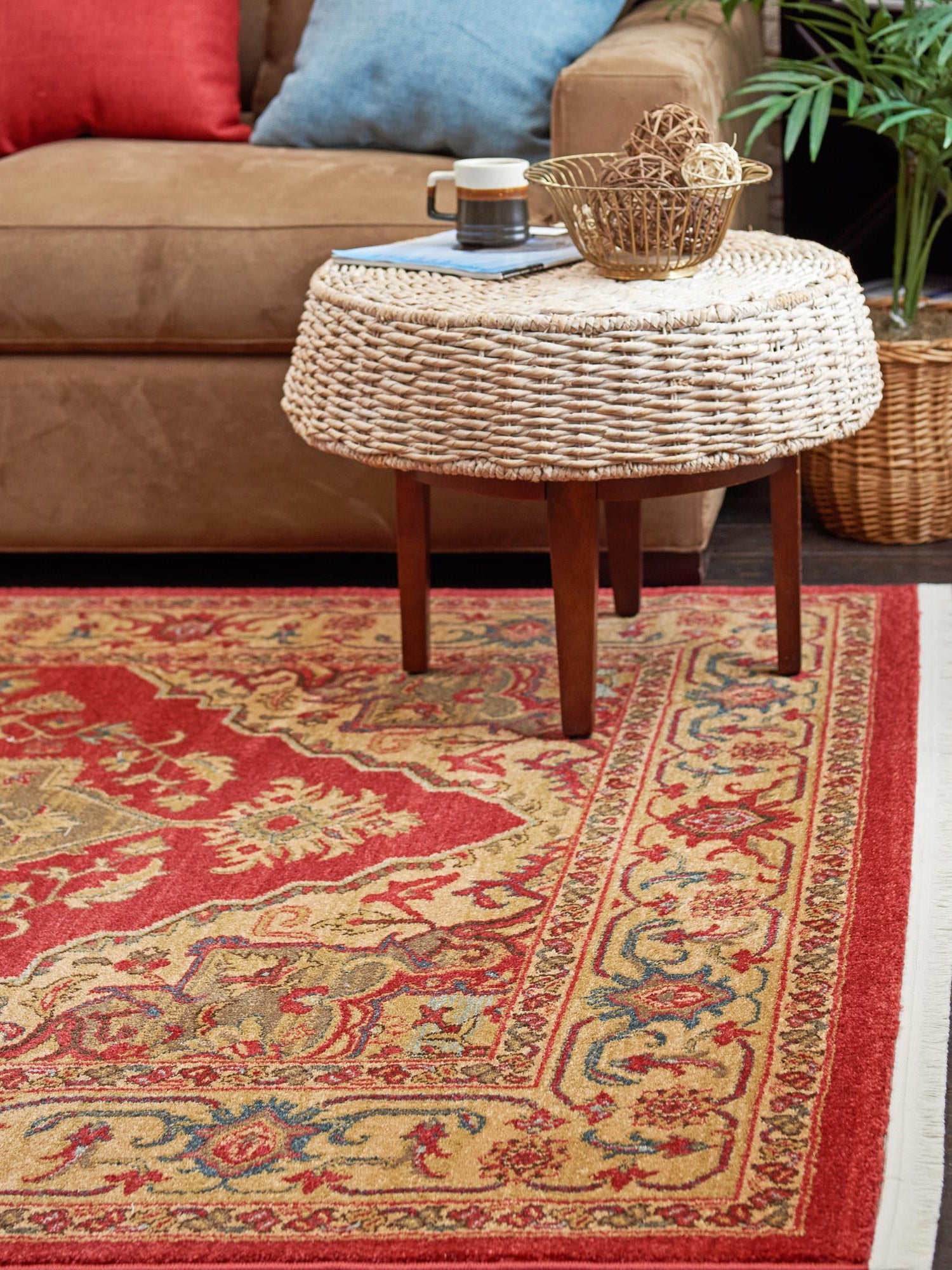 Red 10' 6 x 16' 5 Sahand Rectangle Area Rug Affordable Easy Clean Traditional Design Durable Carpet for Home Interior Design Living Room Dining Office for Sale at Rug Engine
